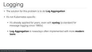 Centralized Logging with Kubernetes [upl. by Zoba]