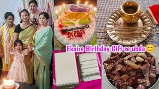 Vlog🥰Nongma matung poklamadi punna cake kakmina yabani🥰Eche gi birthday gift se ekaire ei sathina [upl. by Swetiana]