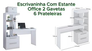 Escrivaninha Notável Móveis Mesa office brancorosamontagem escrivaninha notável passofundo [upl. by Nerat368]