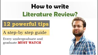 How to easily write a perfect literature review step by step guide 12 powerful tips [upl. by Akitahs328]