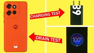 Motorola edge 50 neo Battery Drain Test 100 to 0  Motorola edge 50 neo Charging Test 0 to 100 [upl. by Acinemod]