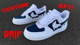 Custom Nike Air Force 1 Drip Satisfying [upl. by Disini]