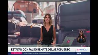 CHV Noticias quotEstafan con falso remate de equipajes en el Aeropuerto de Santiagoquot [upl. by Doll611]