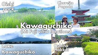 Day trip from Tokyo  Kawaguchiko Boat ride Mt Fuji Oishi park Oshino Hakkai [upl. by Schear]