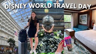 DISNEY WORLD TRAVEL DAY VLOG 🏰✨ travel to Orlando Polynesian Resort checkin room tour amp more [upl. by Ashlen927]