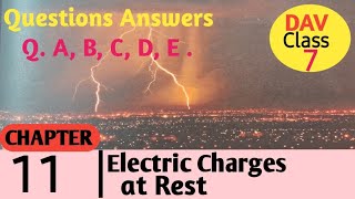 Dav Class 7 Science Chapter 11 Questions Answer Electric Charges at Rest [upl. by Ailongam]