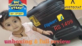 ARISTOCRAT BY VIP LUGGAGE TROLLY UNBOXING amp REVIEW  FLIPCART SALE OFFER PRIZE 1499  63 CM MEDIUM [upl. by Attwood]