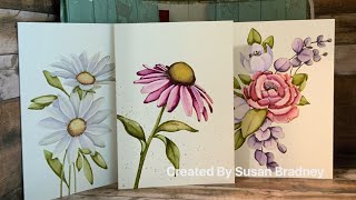 Make a handmade card gift box folder with 6 cards stamped with Gina K stamps and zig pens video 53 [upl. by Leff119]