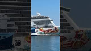 Cruise ships anchored in Corfu cruiseship cruise corfu greece [upl. by Hajin]