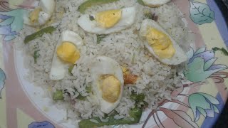 Egg fried rice boiled egg fried rice in telugu [upl. by Roderigo]