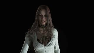 Cassandra Dimitrescu White Dress With Human Face And Red Long Hair Model Viewer Resident Evil 8 [upl. by Muller]