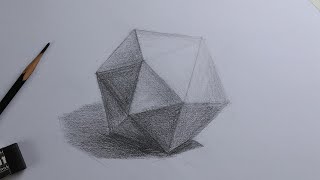 How to draw Icosahedron absolutely for beginner geometry 30 [upl. by Enymsaj]