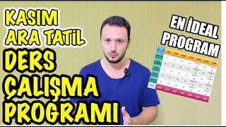 LGS 2020 Kasım Ara Tatil DERS ÇALIŞMA PROGRAMI  Fen Lisesi İSTEYENLERE [upl. by Nixon]