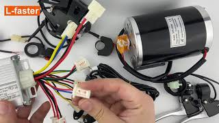 1000W UNITE motor MY1020 motor kit controller wires connection demo [upl. by Irb]