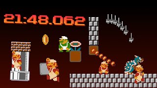 Super Mario Bros The Lost Levels Warpless 84 Luigi in 2148062 without loads WR [upl. by Christoper]