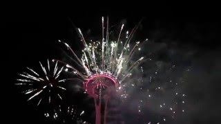 Space Needle Fireworks 2016 [upl. by Siaht976]