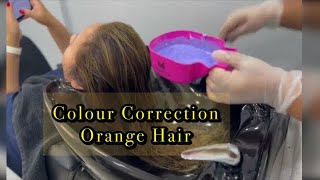 How To Colour Correction Orange Hair RINSAGE FOR ORANGE HAIR  15 minutes COLOUR CORRECTION hair [upl. by Whyte]