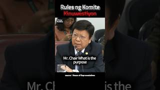 RULES NG KOMITE KINUWESTIYON OVP VPSara HOR [upl. by Norreg]