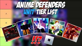 Anime Defenders Units Tier List  Roblox Tier Lists [upl. by Eledoya]