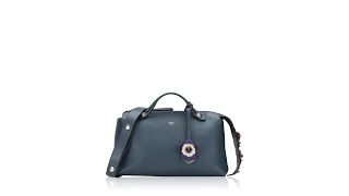 Fendi Vitello Dolce Flowerland Studded Medium By The Way Blue [upl. by Sinai]