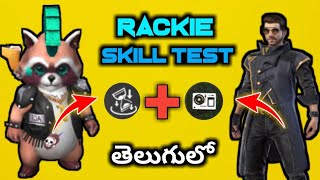 Free fire new Rockie pet skill test  in Telugu 2020 [upl. by Derwon]