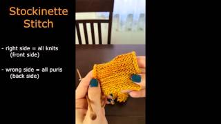 Stockinette vs Garter stitch [upl. by Al982]