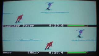 Lets Compare Winter Games  Speed Skating C64CPCSpectrumSTAmigaAtari2600 [upl. by Helman436]