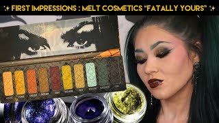 ✨ First Impressions FriYAY  Melt X Bailey Sarian Fatally Yours Collection  Palette amp Glitters ✨ [upl. by Sell292]