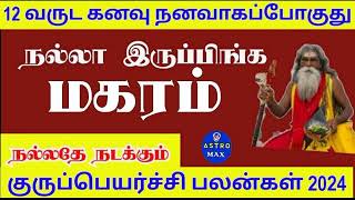 மகரம் ராசி குரு பெயர்ச்சி பலன்கள் magaram Rasi Guru peyarchi palangal 2024  2025 [upl. by Elokyn]