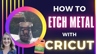 How to Etch Metal using Citristrip and Cricut  DIY Etched Wine Glasses [upl. by Echo]