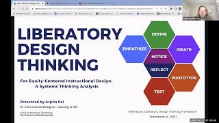 2023 AECT Annual Convention Liberatory Design Thinking Presentation by Arpita Pal designthinking [upl. by Erich]