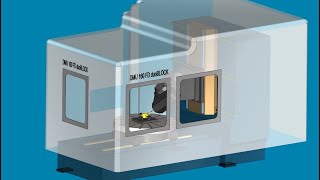 Build vericut DMU 160FD DOUBLOCK 3rd siemens 840D support cycle800 tested code by Hypermills post [upl. by Eelyrehc]