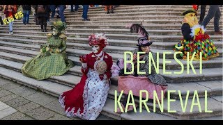 VLOG 15 Pustni karneval v Benetkah  eatseetravelnet [upl. by Enirtak]