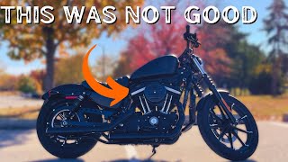 Harley Davidson Iron 883  Beginners Experience [upl. by Etnomaj131]