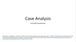 Case Analysis 2 0 [upl. by Einre904]