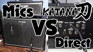 Boss Katana Amp recording using mics vs direct  Original MkI MkII [upl. by Trinetta]