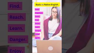 Basic English vs Native English englishspeakingpractice english esl short trending video [upl. by Eidnyl]