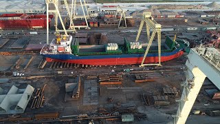 Newbuilt 5000DWT general carg ship will lanuch toworrow [upl. by Filmore]