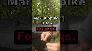 Marlin Spike Hitch for pegs bushcraft knotskills [upl. by Enyawal]