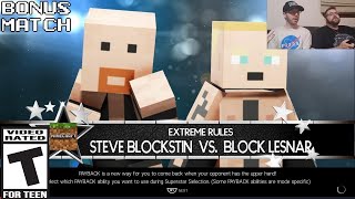 Bonus Match WWE 2K19  Steve Blockstin vs Block Lesnar MinecraftaMania [upl. by Hanus]