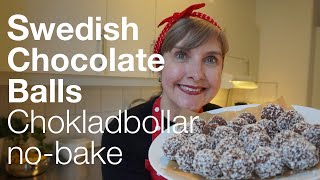 Swedish Chocolate Balls Chokladbollarno coffee  nobake 2 ways [upl. by Ahsirek442]