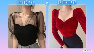 LISA💗 VS LENA🤍  IF THEY MADE YOU CHOOSE  youtube trending fyp viralvideo makeup ytviral 🤍👀 [upl. by Sheldon]