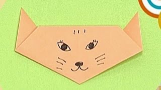 How to make a Paper Fox Tutorial  Paper Friends 33  Origami for Kids [upl. by Lindgren]