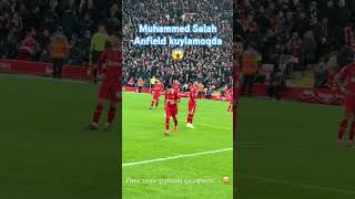 Anfield is singing salah football salah muhammedsalah anfield [upl. by Hna]