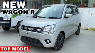 New WAGON R ZXI PLUS 2023 Top Model  Maruti Suzuki WAGON R Top Model 2023 SILVER Colour Review [upl. by Thebault]