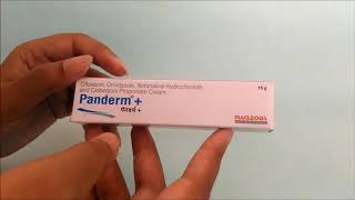 Hindi review of Panderm  Cream for Skin Infections  ClickOnCare [upl. by Ellimahs]