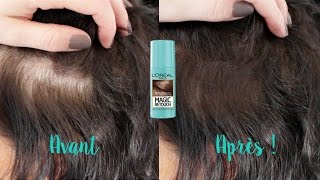 Test spray racines MAGIC RETOUCH l’Oréal Paris sur repousse cheveux blancs [upl. by Nohpets531]