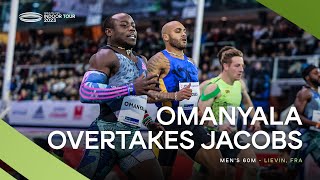 Omanyala beats Jacobs in Lievin 🔥  World Indoor Tour 2023 [upl. by Thenna]