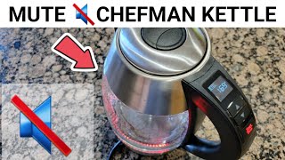 How To Mute Sounds on Chefman Cordless Glass Electric Kettle Plus COSTCO [upl. by Ynohtona92]