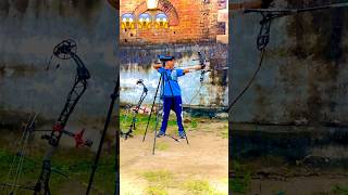 Archer Rudra pratap Singh 50 meter shooting archery bow trending archeryworldcup viralvideo 😱 [upl. by Yentruok]